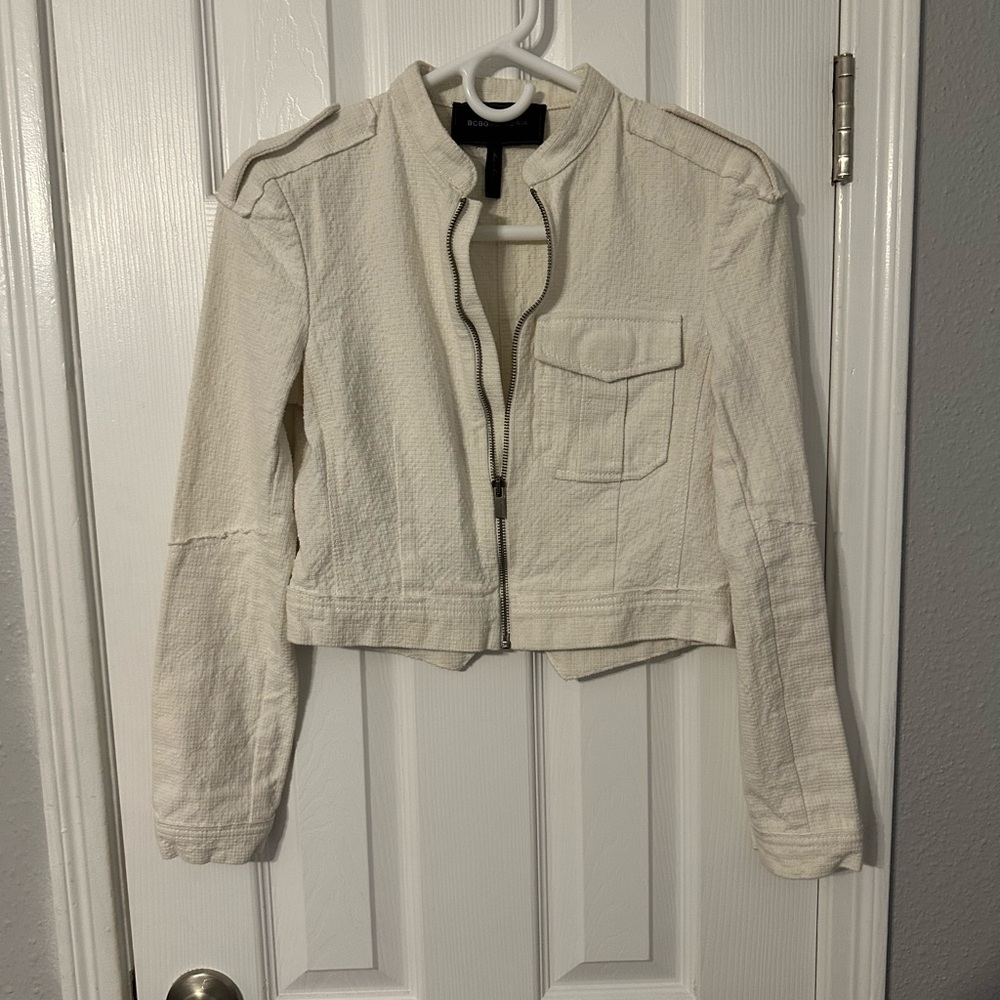 BCBG MaxAzria Military Crop Jacket -xs